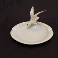 Vintage 1970-es évek Sirály a hullám porcelán hamutartó, Metzler & Ortloff Germany