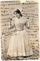 Képeslap: Színészek, Blaha Lujza. 1903.