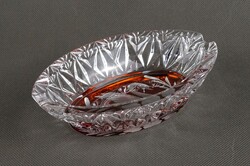 1T835 Swans Colored Cut Crystal Ashtray
