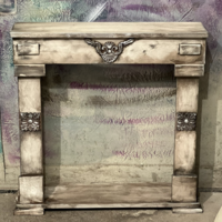 Shabby, vintage stílusú kandalló keret