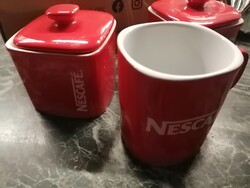 Nescafe cukortartó bögre szett