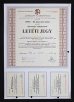 Országos Takarékpénztár (OTP) letéti jegy 1000 forint 1989