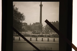 1 db üvegdia "magic lantern" London 1900as évek eleje Trafalgar tér