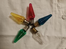 Retro karácsonyi hagyományos vízszintesbordás pótizzók együtt választható színekben égősor fényfüzér