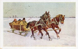 Képeslap: Benyovszky festmény.