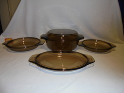 PYREX England jénai tálak - fedeles, kínáló,...- együtt