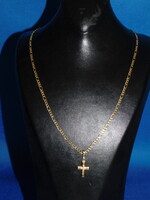 Arany 14k  nyaklánc + kerszt  19  gr