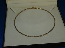 Arany 14k nöi kétszínű merev nyakék   13.6 gr