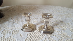 Ezüstözött gyertyatartó pár