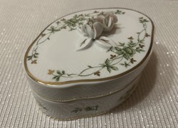 Hollóházi porcelán Erika mintás bonbonier