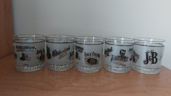 5 db whiskey pohár