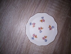 Aquincum porcelán virág mintás gyűrű tartó, tálka. Jelzett