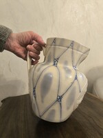 Hatalmas 23,5cm  Zsolnay kancsó, dísz kancsó angyalok, puttók ! Rózsaszín Zsolnay sorozat is.