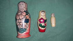 Régi CCCP orosz Matrjoska baba 3 darabos a legnagyobb 12 cm a képek szerint