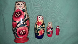 Régi CCCP orosz MATRJOSKA baba 4 darabos a legnagyobb 18 cm a képek szerint