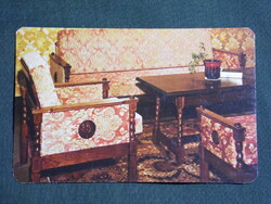 Kártyanaptár,Agria Bútorgyár,Eger, Koloniál garnitúra ,  1979,  (8)