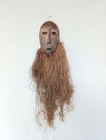 Afrikai maszk antik Lega népcsoport Kongó D31 539 1209