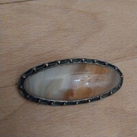 Orosz achát köves ezüst bross