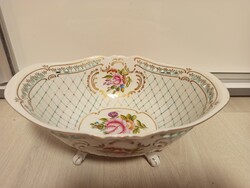 Hollóházi porcelán,gyümölcs kosár. Kézzel festett
