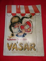 1970-s évek Weöres Sándor - Füzesi Zsuzsa rajzaival: Vásár verses mesés képes könyv  képek szerint