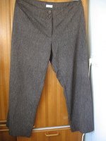 Barna vastag tweed szövet női nadrág Chapter csillogó szállal szőtt