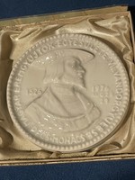 Magyar Éremgyűjtők Egyesülete VII. Vándorgyűlése, II. Lajos király, kerámia plakett