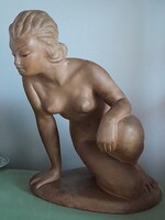 Bedő Imre /1901-1980/ keramikus csodálatos  art decó akt női kerámiája jelzett