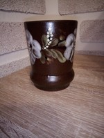 Városlődi kerámia pohár. 10 cm. Hibátlan. Jelzett