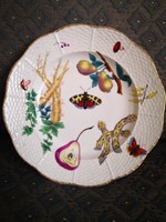 Fischer Mór kori gyümölcs mintás ANTIK Herendi tányér