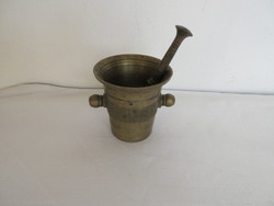ART DECO,KIS  MÉRETŰ RÉZMOZSÁR,TÖRŐVEL EGYÜTT. ALKUKÉPES!