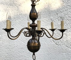 Elegáns hat karú flamand csillár