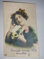 Hölgyet ábrázló fotó levelezőlap -1909 - magyar