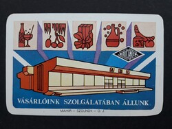 Kártyanaptár 1983 - Cegléd és Környéke Élelmiszer Kiskereskedelmi Vállalat feliratú naptár
