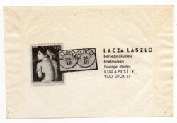 Tasak, zacskó: Lacza László bélyegszaküzlet Budapest.