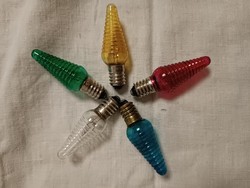 Retro karácsonyi hagyományos vízszintesbordás pótizzók együtt választható színekben égősor fényfüzér