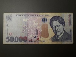 Románia 50000 Lei 2000 papírpénz - 2000 évi, régi román bankjegy