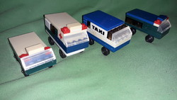 Retro NÉMET DDR GDR NDK -"PB" - PEBE építőjáték "szoci LEGO" kisautók 4db egyben a képek szerint