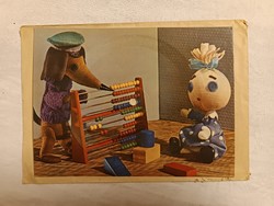 Colorvox hanglemez, képeslap, kis hanglemez, Mazsola és Manócska. "Böbe és az egyszeregy"