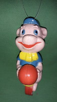 1960.cca autós függeszthető kézifestett hard plasztik biciklis malac figura 12cm képek szerint