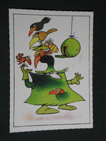 Képeslap,MOKÉP,mozi,Pannónia filmstúdió,Pom-Pom rajzfilm,grafikai rajzos, 1983