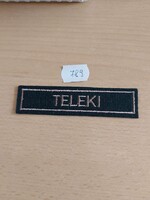 HÍMZETT NÉV TELEKI FELVARRÓS 789.