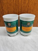 Zsolnay Márciusi Világos - Feliratú pohár