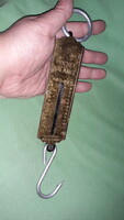 Régi német réz előlapos rugós kézi mérleg "zseb mérleg" 25 kg-ig mér szép állapotban a képek szerint