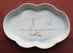 Herendi porcelán tálka Balatoni retro souvenir