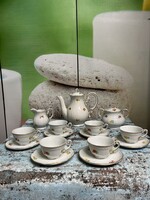 Zsolnay Apró Rózsa mintás Porcelán Mokkás Készlet A109