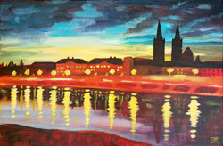 "Dóm a Laposról" - lakkozott akrilfestmény