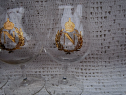 4  db Napoleon konyakos kristály pohár