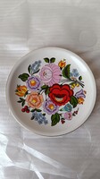 Kalocsa porcelán fali tányér, kézzel festett