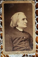 Cca 1869 LISZT FERENC JELZETT KORABELI JELZETT FOTÓ FÉNYKÉP FRANZ LISZT FELÍRAT KÉZIRÁS