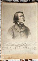 LISZT FERENC JELZETT KORABELI JELZETT FOTÓ + ZERTIFIKÁT PAULINE APEL MŰVÉSZ TITKÁRA ÁLTAL ÍRT